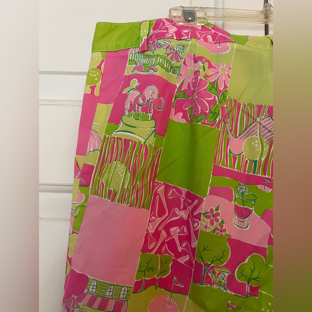 Lilly Pulitzer Vintage White Label Golf Print Patchwork Pants EUC Size 10 - Picture 10 of 10